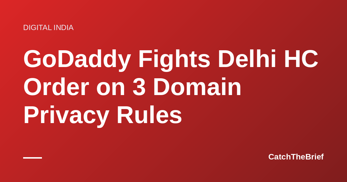 GoDaddy Fights Delhi HC Order on 3 Domain Privacy Rules