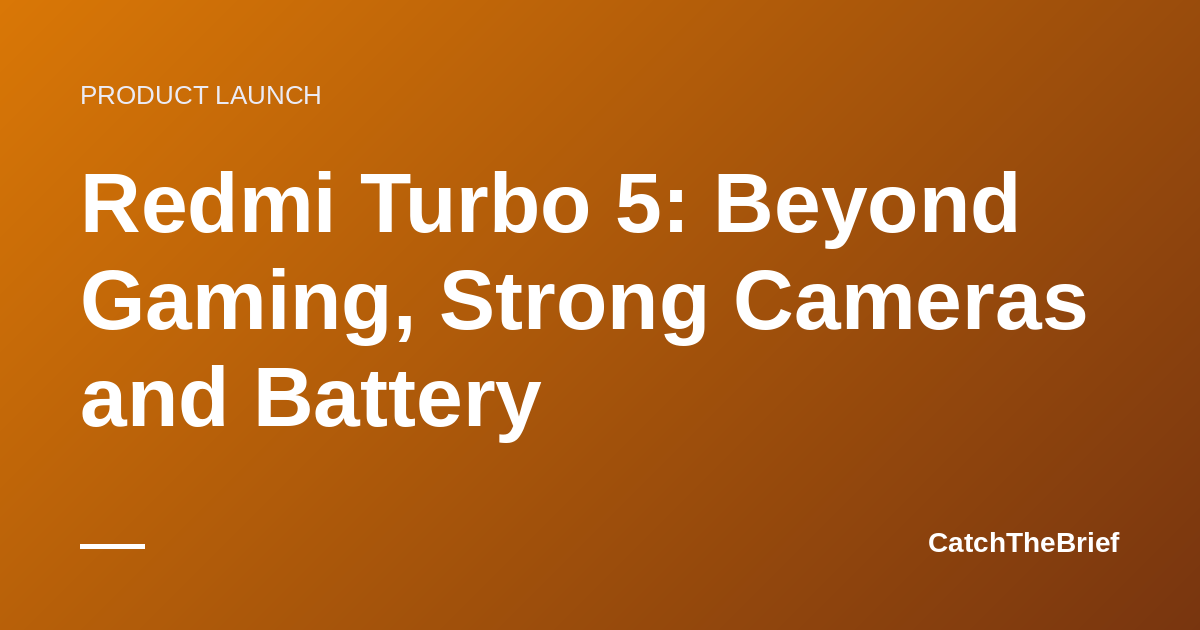 Redmi Turbo 5: Beyond Gaming, Strong Cameras and Battery