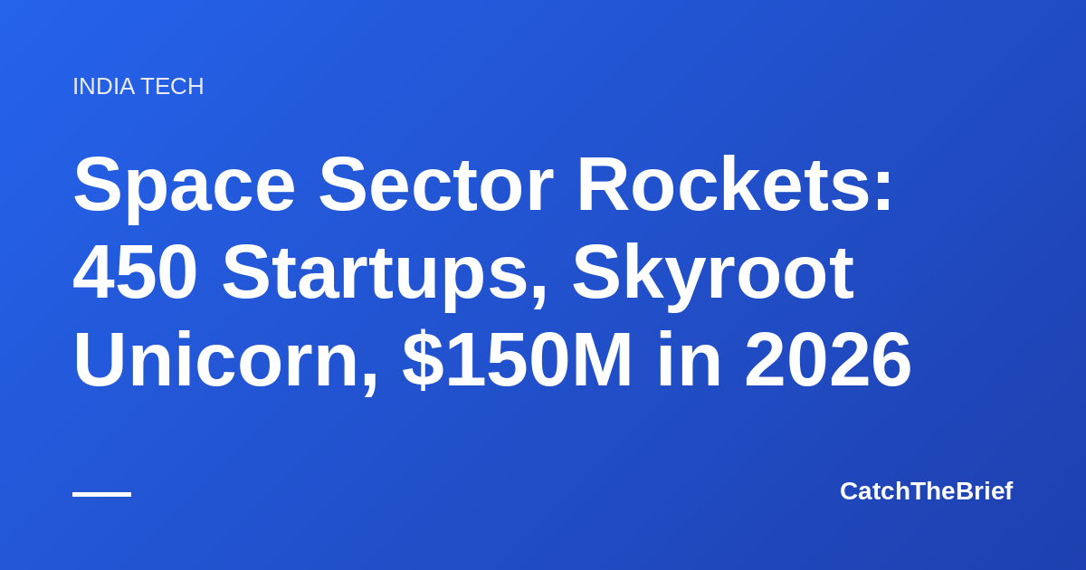 Space Sector Rockets: 450 Startups, Skyroot Unicorn, $150M in 2026