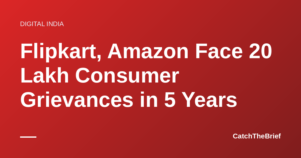 Flipkart, Amazon Face 20 Lakh Consumer Grievances in 5 Years