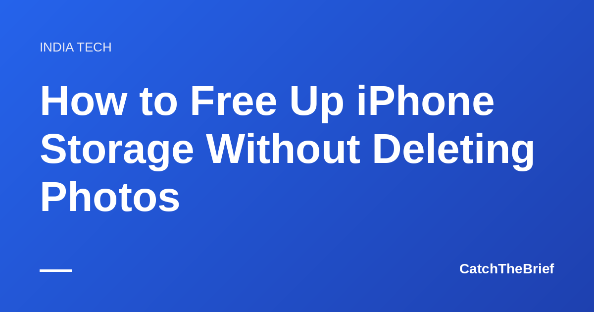 How to Free Up iPhone Storage Without Deleting Photos